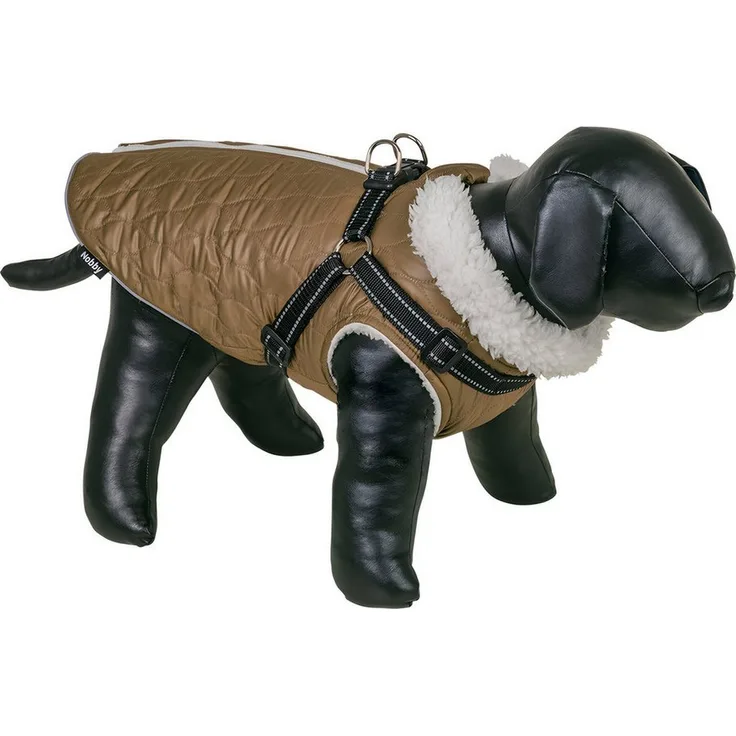 Nobby Polara 2in1 Hundemantel, wasser- und windabweisend mit reflektierenden Streifen, caramel