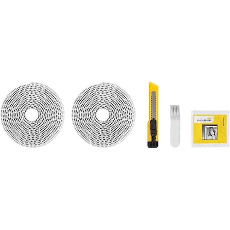 Schellenberg 50029 Befestigungsband Plus für Fliegengitter Fenster, 5,6 m, inkl. Montagezubehör, weiß, für Polyester-, Fiberglas- und Aluminiumgewebe – Bild 5
