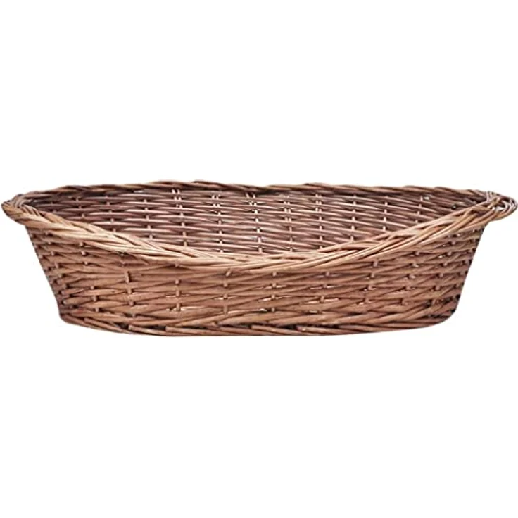vidaXL Hundebett Haustierbett Hundemöbel Haustierbett Bett Hunde Hundekorb Katzenkorb Hundeschlafplatz Weide Natur 50 cm – Bild 2