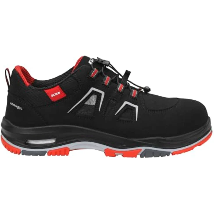 Elten Sicherheitssandale ALAN XXTP Easy ESD S1PS, schwarz-rot, Gr. 48 mit metallfreiem Durchtrittschutz und TPU/PU Sohle – Bild 2