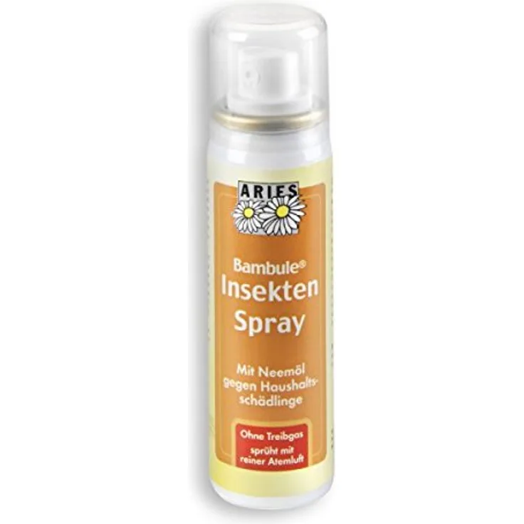 Aries - Bambule Insektenspray mit Neemöl gegen Haushaltsschädlinge - ohne Treibgas, sprüht mit Luftdruck - 50 ml