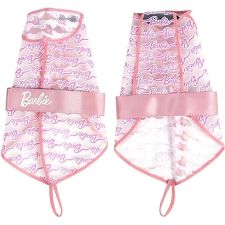 Barbie Regenjacke für Hunde, XS, mehrfarbig, wasserfest – Bild 5
