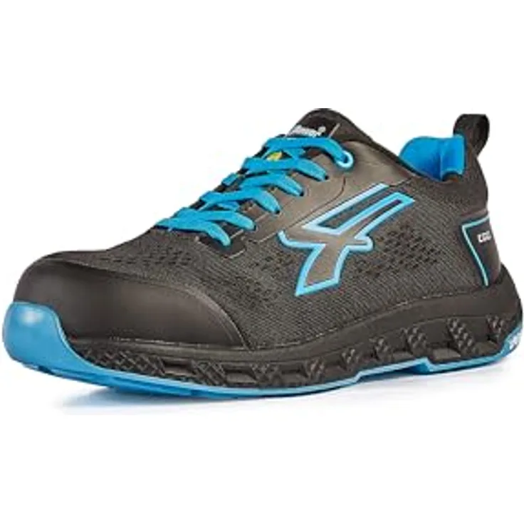U-Group SRL Sicherheitsschuh Deon S1PS HI HRO FO SR, Gr. 41, blau, atmungsaktives U-KNIT-Obermaterial, FiberToe-Zehenschutzkappe, metallfrei