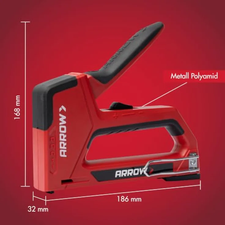Arrow Handtacker T501, vielseitiger Nagler für Klammern 6 mm - 14 mm und Nägel, leichtes Gehäuse, ergonomischer Griff, Schnelllade-Mechanismus – Bild 4