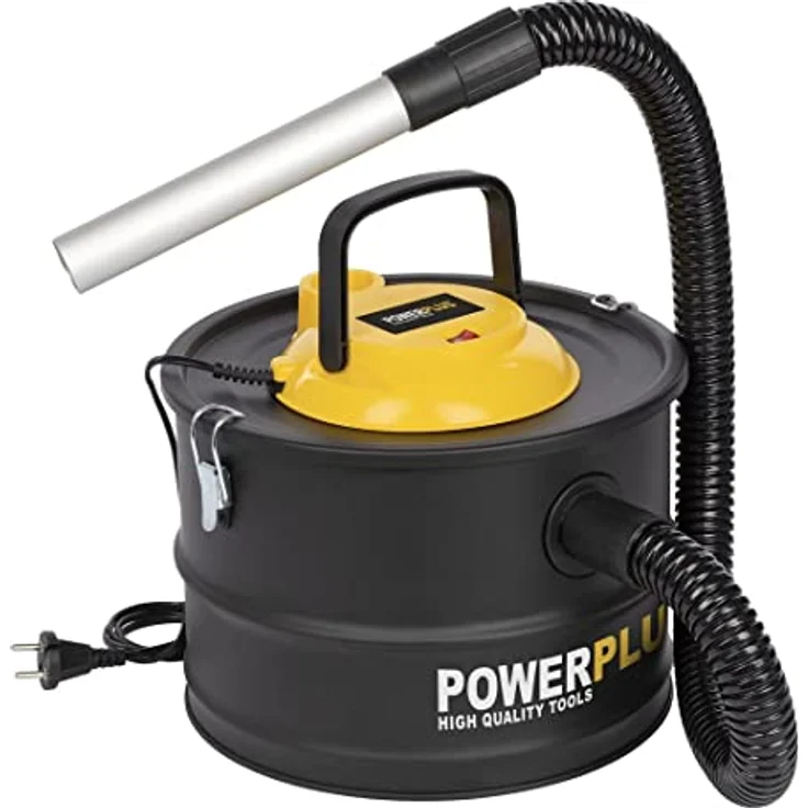 Powerplus Powx3000, 1000W Aschesauger mit 15L Aluminiumbehälter und Hochleistungsfilter, Silber – Bild 1