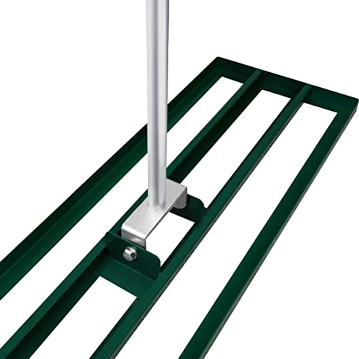 Rasenrakel 100cm x 32cm Levelingrake Rasen Rake Rakel zum Sanden Stahl Grün Flächenebener Verzinkter Stahl 1,2 – 1,9m Verlängerbarer Griff Golf Garten Werkzeug Gras Erde Kunstrasen Kompost Kopfdüngung – Bild 5