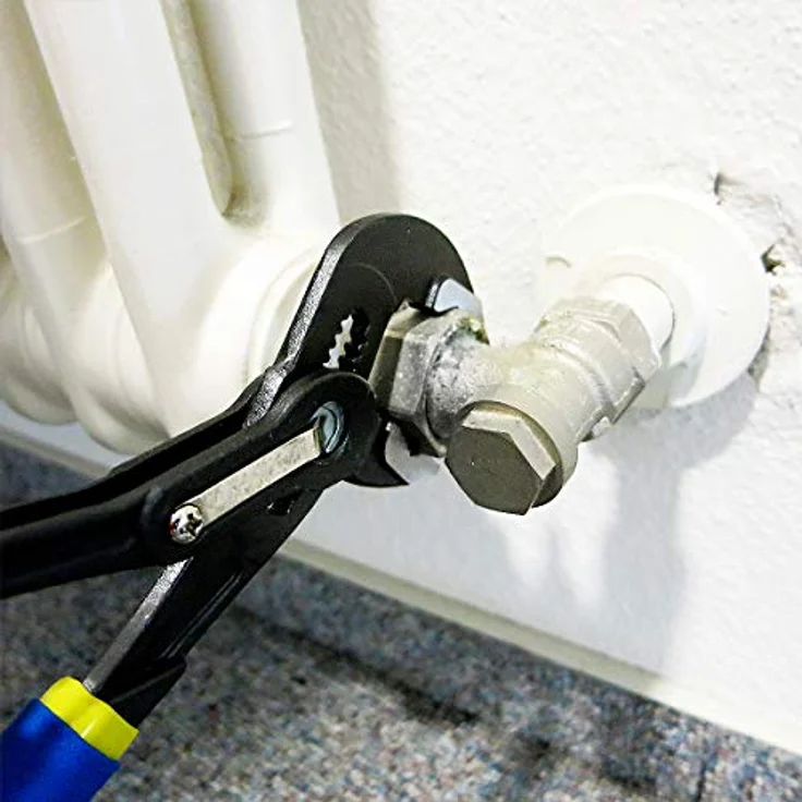 S&R Wasserpumpenzange mit Schnelleinstellung-Mechanismus 240x30mm, CR-V, doppelt ummantelte Griffe in Industrie-Qualität – Bild 4