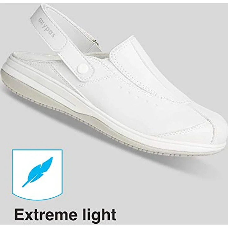 Oxypas IRIS Damen Clogs, rutschfest und antistatisch, weiß – Bild 2
