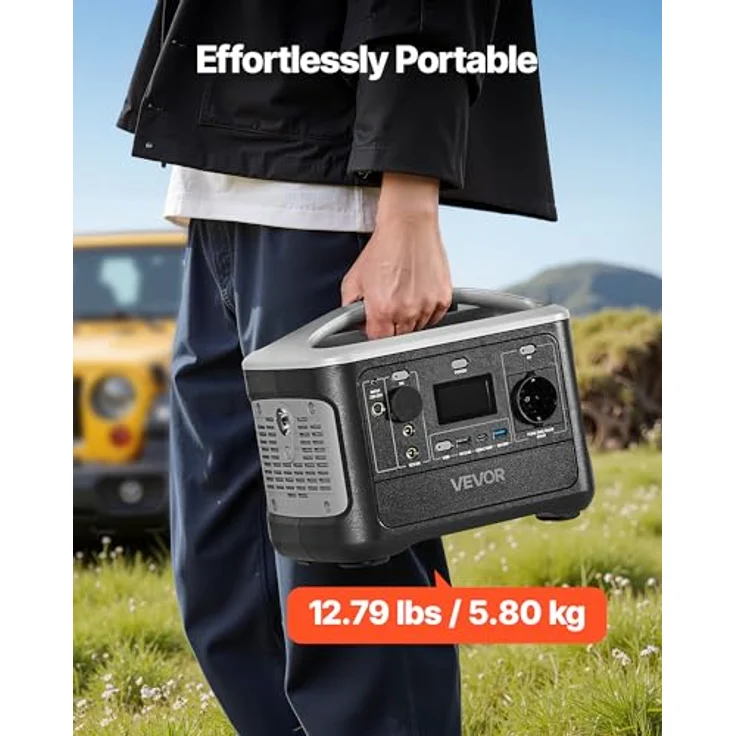 VEVOR Tragbare Powerstation M6, 600W Solargenerator mit 493Wh LiFePO4-Akku, 7 Ausgängen für Notfälle & Camping, kompakt und leicht – Bild 5