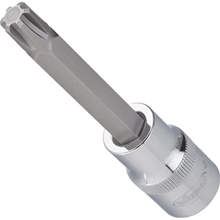 Vigor Innenvierkant Antrieb und "RIBE" Schraubendreher-Einsatz für Innenkeilprofil "Ribe-CV", 12,5 mm (1/2 Zoll), 100 mm, 1 Stück, V2217 – Bild 1
