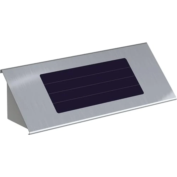 BASI | LED Solar-Wandleuchte aus Edelstahl für Hausnummern | Beleuchtete Hausnummer | Hausnummernleuchte | Nachtleuchte Außenleuchte solarbetrieben inkl. Befestigungsmaterial – Bild 2