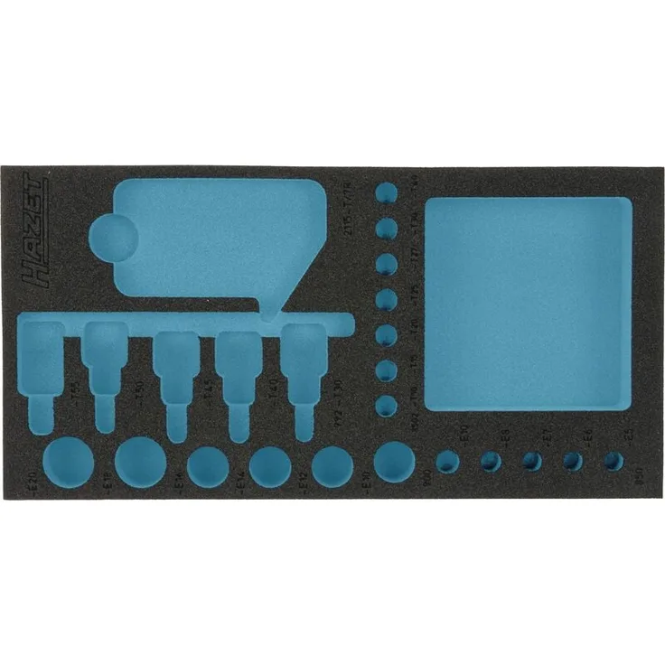 Hazet 2K-Weichschaum-Einlage 163-192L, leer, Made in Germany, 342 mm x 172 mm x 35 mm