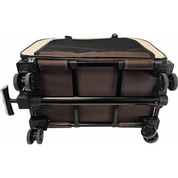 Nobby Tiertransporttasche Trolley "MOVE", stabiler Transportwagen bis 10 kg mit abnehmbarem Fahrgestell, Netzventilation und großem Utensilienfach – Bild 9
