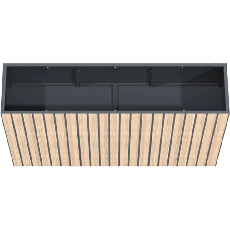 Zelsius Hochbeet verzinkter Stahl mit Rollen, 120 x 30 x 80 cm, Anthrazit RAL 7016, witterungsbeständig, Pflanztiefe wählbar – Bild 5