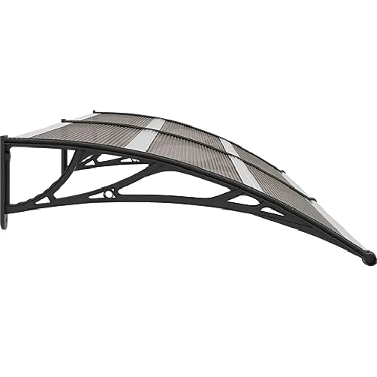 vidaXL Türvordach Schwarz 240x100 cm PC – Bild 4