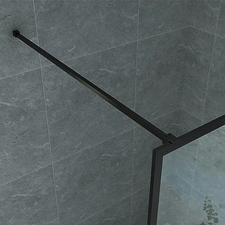 Aloni Duschwand Teko schwarz matt Streifen 100x200 8mm – Bild 4
