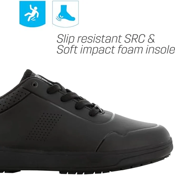 Safety Jogger Works Elis O2, leichter Berufsschuh mit atmungsaktivem Obermaterial und rutschfester Laufsohle, schwarz – Bild 3