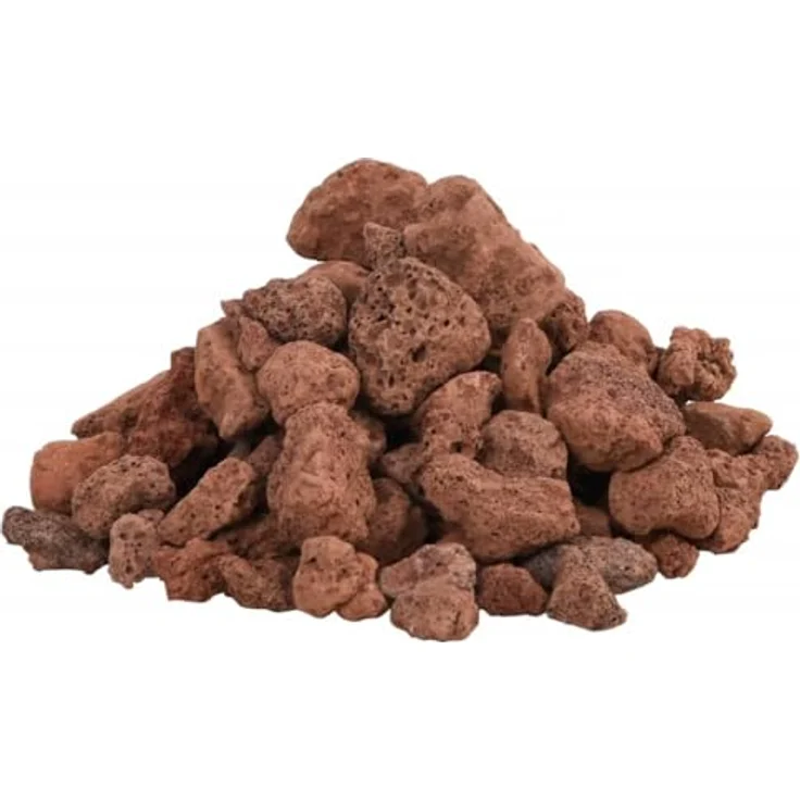 vidaXL Lavagranulat, Lavastein Biologische Filter, Multifunktional Lavamulch für Aquarium Landschaftsbau, Vulkangestein Garten Deko Steine, Rot 25 kg 1-2 cm – Bild 1