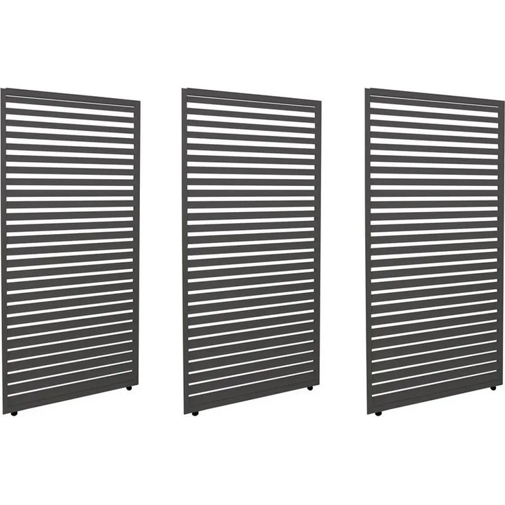 MCW Pavillonseitenteil MCW-L46-P, 271x204 cm, 3er-Set aus Aluminium, sturmfest bis 100 km/h, für Pergola MCW-L46