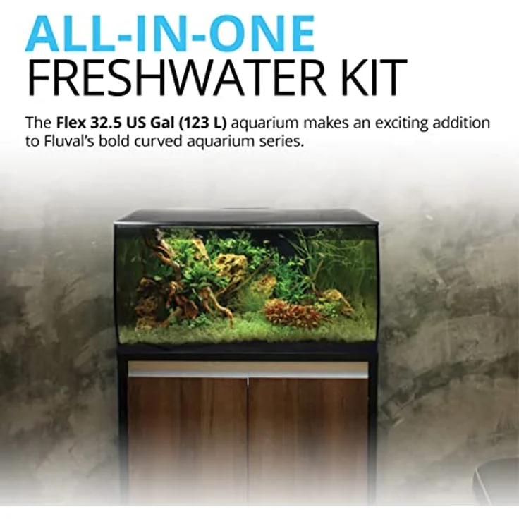 Fluval Flex Aquarium 123L, Süßwasser Aquarium, schwarz – Bild 3