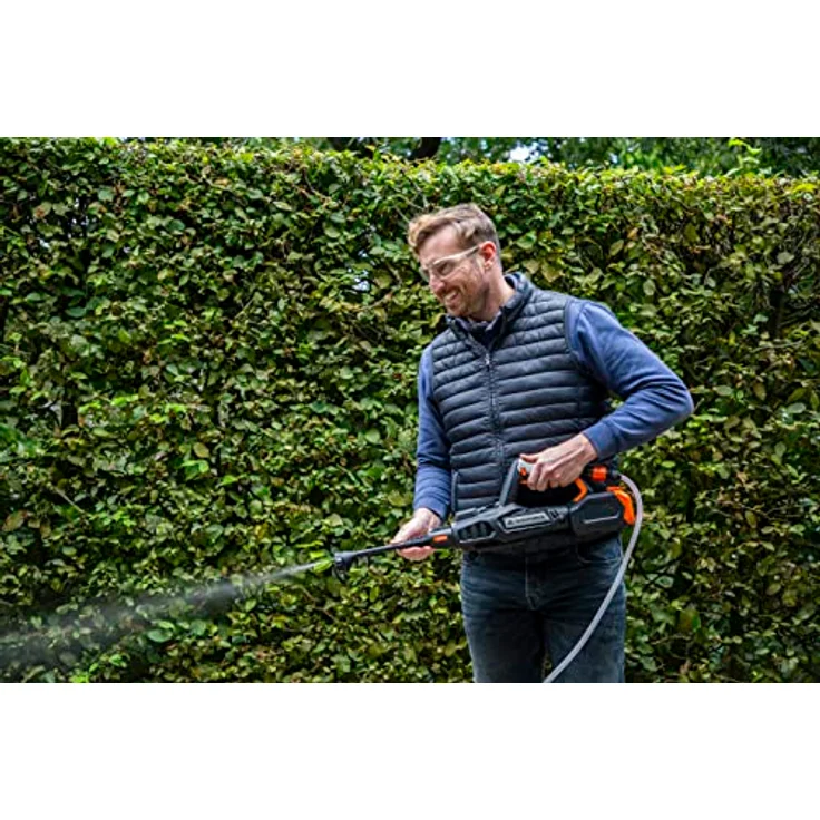 Yard Force 20V AquaJet-2 Akku-Hochdruckreiniger LW C04 mit 5-in-1 Verstellbarer Düse, Max. 45 Bar, 360 L/H Elektrischer tragbarer Hochdruckreiniger mit Zubehör, inkl. 20V / 4.0 Ah Lithium-Ionen-Akku – Bild 5
