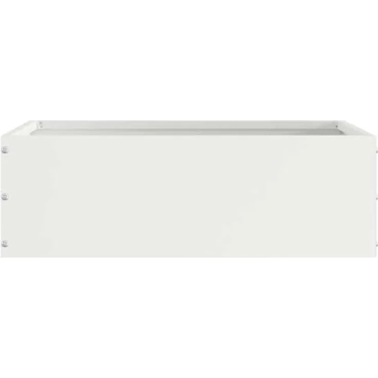 vidaXL Raseneinfassung 6 pcs Weiß, 40 x 40 x 13 cm, langlebige Stahl-Landschaftsdivider für Garten und Terrasse – Bild 4