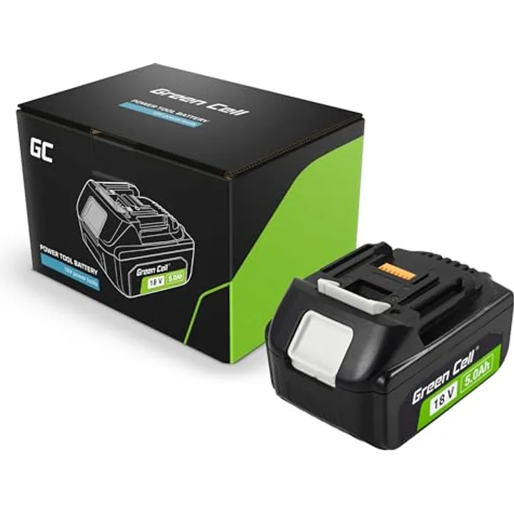 Green Cell 18V 5Ah Li-Ion Akku für Makita LXT Elektrowerkzeuge — Hohe Leistung, LED-Anzeige, langlebig