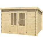 Lasita Maja Gartenhaus Gerätehaus nordische Fichte Atlanta | Einfacher Aufbau | Praktisches Pultdach | Witterungs- und Pilzschutz | Durchdachte Details