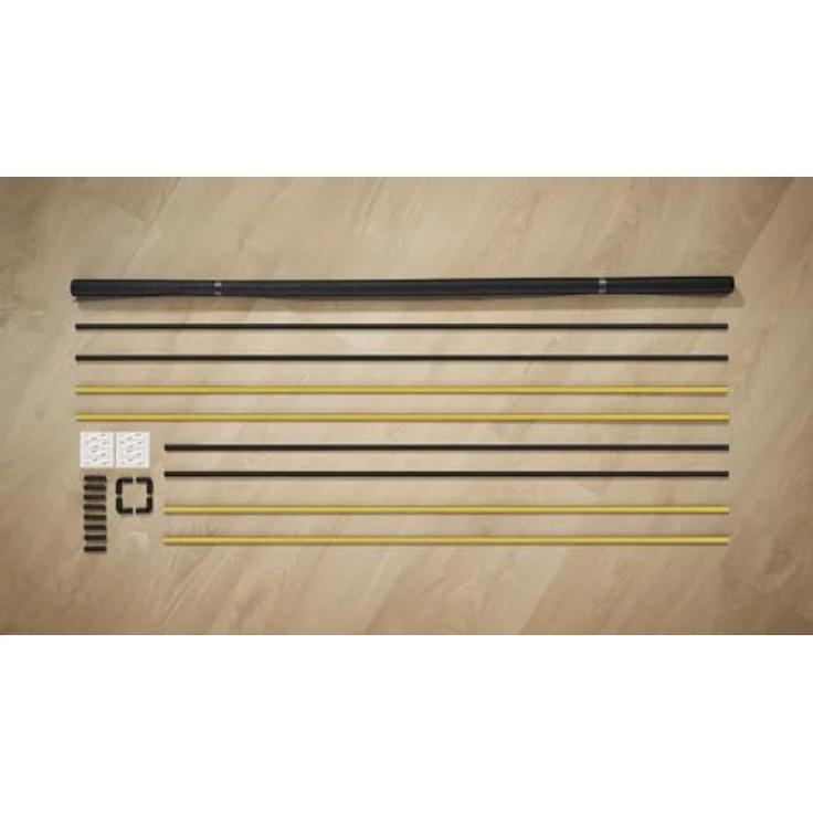 tesa Insect Stop Clip On - Fliegengitter zum Einklicken am Fenster - zuschneidbarer Rahmen, Netz aus langlebigem Fiberglas, Selbstklebende Halte-Klips - 1 x 1,2 m - Anthrazit – Bild 5