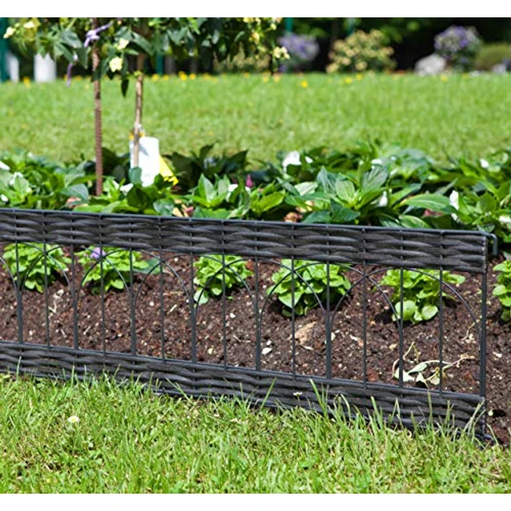 Beeteinfassung PVC Rattan, 35 x 100 cm – Bild 2