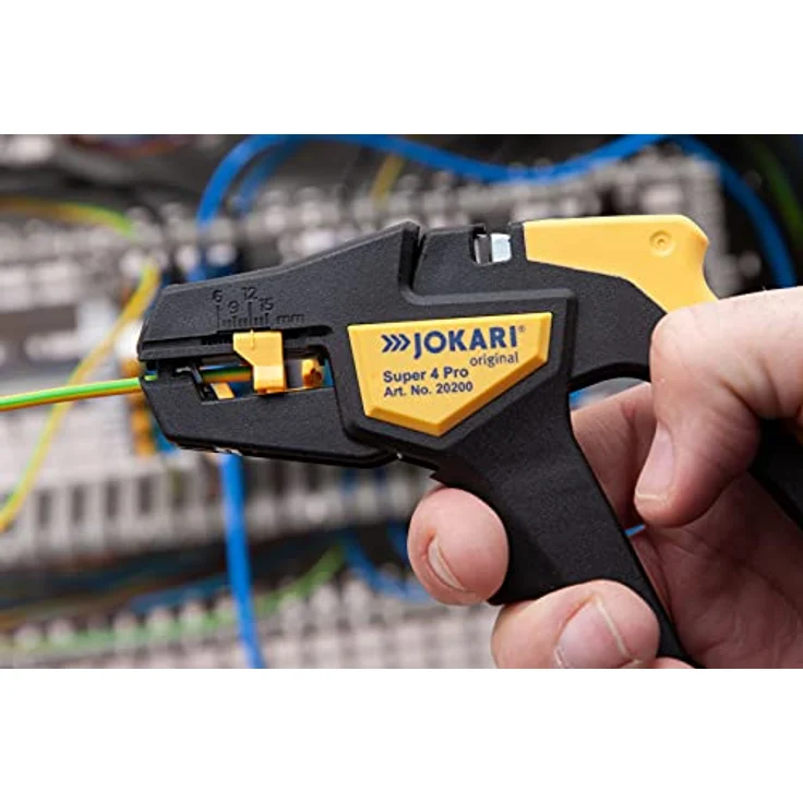 Jokari Abisolierzange Super 4 Pro (für Leiterquerschnitte von 0,2-6mm², Längenanschlag verstellbar 5-15 mm, Griff ergonomisch, Klingen auswechselbar) 460300 – Bild 9