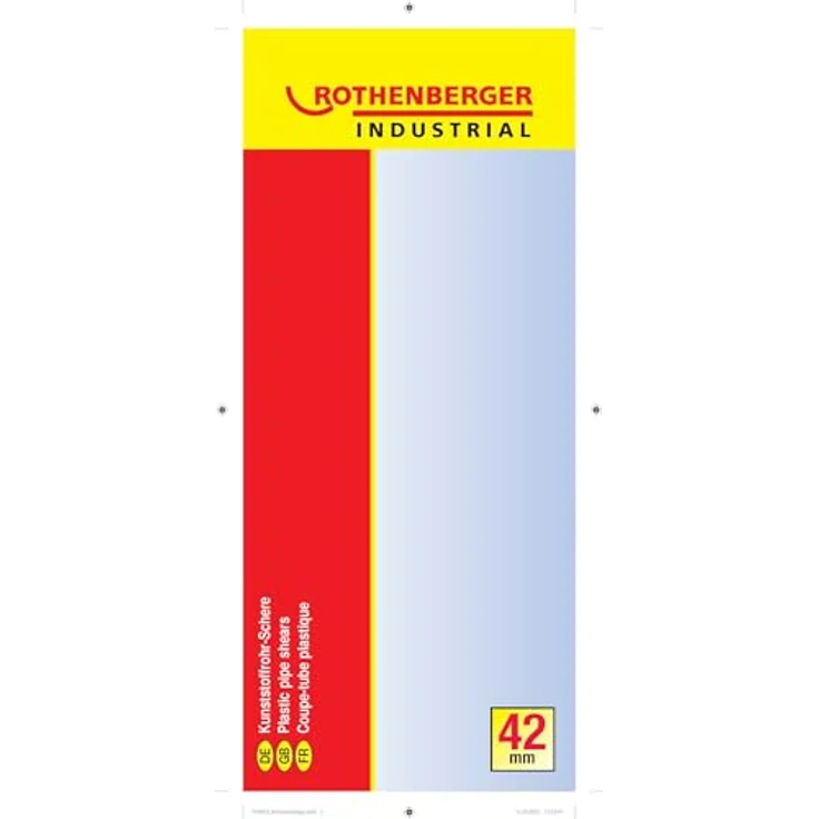 Rothenberger Industrial PREMIUM Kunststoff Plastik Rohr Schere bis 42 mm inkl. rostfreier Stahlklinge und Sicherheitsbügel, 36012 – Bild 2