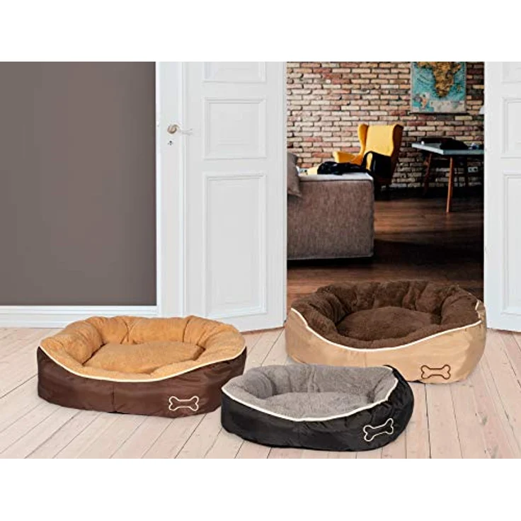 Karlie Bett Chipz, rund L: 63 cm B: 60 cm H: 20 cm beige – Bild 5