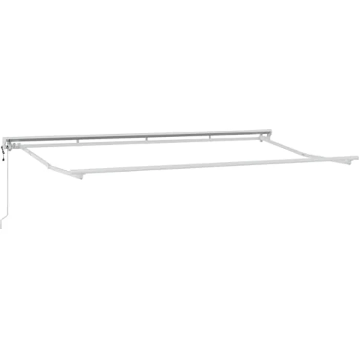 vidaXL Ausziehmarkise 4 x 2m, anthrazit, mit weißem Aluminiumrahmen, UV-beständig und wasserabweisend, mit Fernbedienung – Bild 5