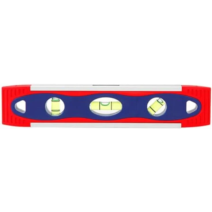 WorkPro WP262027 Wasserwaage, 225 mm mit Magnet, Ablesungen in 45°, 90° und 180°, robuster Aluminiumrahmen – Bild 1