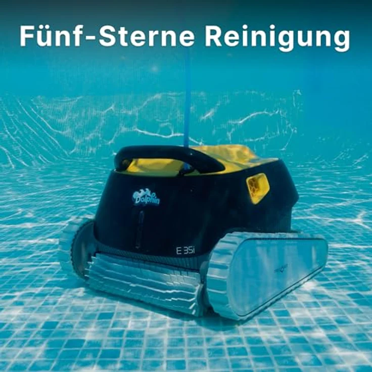 Dolphin E35i Poolroboter mit PVC Bürste und App-Steuerung, effiziente Reinigung von Boden, Wand und Wasserlinie – Bild 4