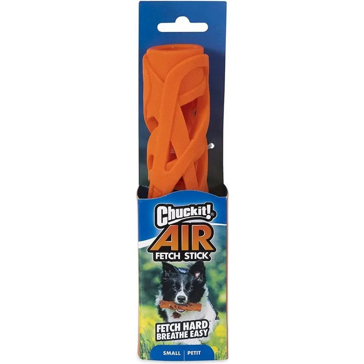 Chuckit Spielknochen Breathe Right Fetch Stick orange, Größe: S / Maße: 17,5 cm - Robustes Naturkautschuk Hundespielzeug in auffälligem Orange, optimiert für Apportieren und Atmung
