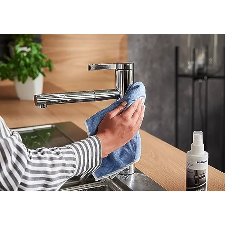 BLANCO Daily Clean | Reinigungsmittel und Pflegemittel für Spülen und Armaturen | Professioneller Kalkentferner für saubere Küchen | 150ml Spray | Abperleffekt für Küchenarmaturen – Bild 5