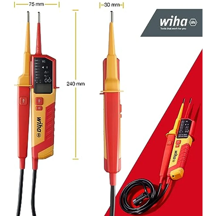 Wiha Spannungsprüfer - Durchgangsprüfer - 0,5 - 1000 V AC - CAT IV - 45217 – Bild 6