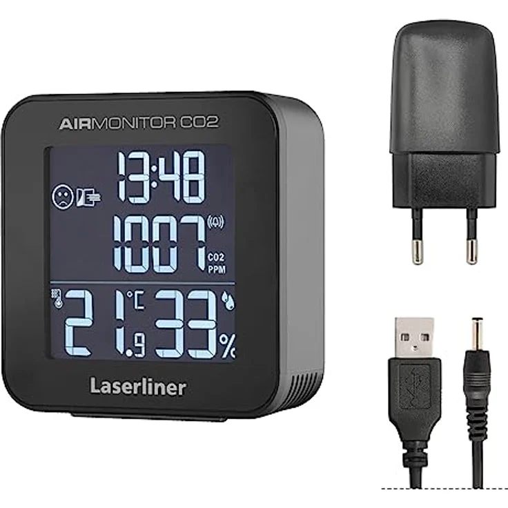 Laserliner - Luftqualitätsmonitor - Überwacht die Innenraumluft - CO2 - PM2,5 - PM10 - Luftfeuchtigkeit - Organische Stoffe - Schweizer Genauigkeit – Bild 3