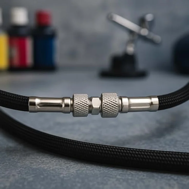 Airbrush Verbindungsstück Adapter mit 2 x 9,51 mm (1-8) AG Luftschlauch Zubehör – Bild 3
