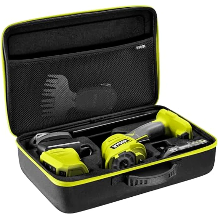 RYOBI 18 V ONE+ Akku-Gras- und Strauchschere RY18GSA-120T, inkl. 18 V 2,0 Ah Lithium+ Akku, Ladegerät und Tasche, mehrfarbig – Bild 4