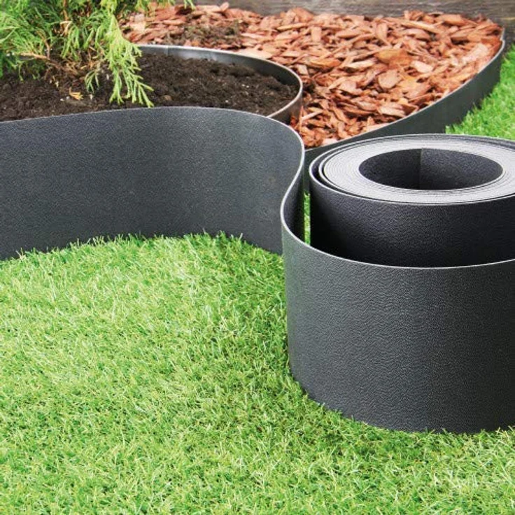 bellissa Rasenkanten Rolle Kunststoff, Länge 10 m, Höhe: 12 cm – Bild 4