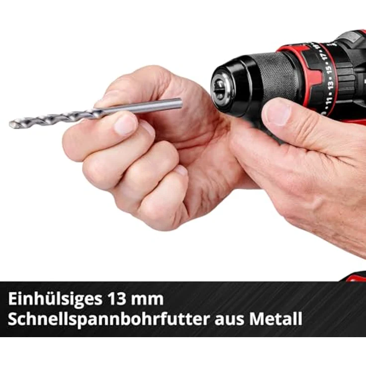 Einhell TE-CD 18/44 Li-i, Akku-Schlagbohrschrauber mit 44 Nm, 2-Gang Getriebe und 13 mm Schnellspannbohrfutter, inkl. 2,5 Ah Akku und Ladegerät – Bild 7