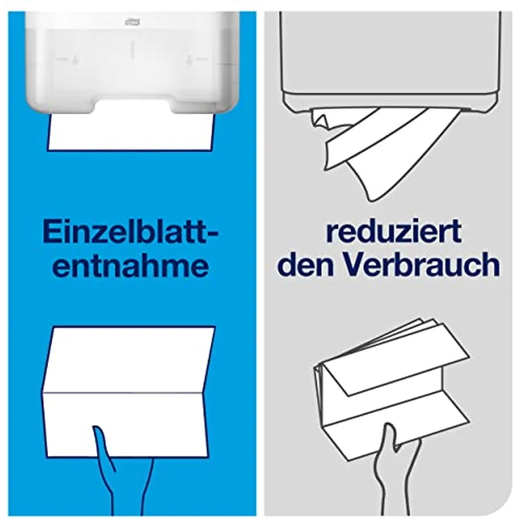 Tork Mini Spender 553108, H3 Papierhandtuchspender für Zickzack- und Lagenfalz-Handtücher, Einzelblattentnahme, schwarz – Bild 5