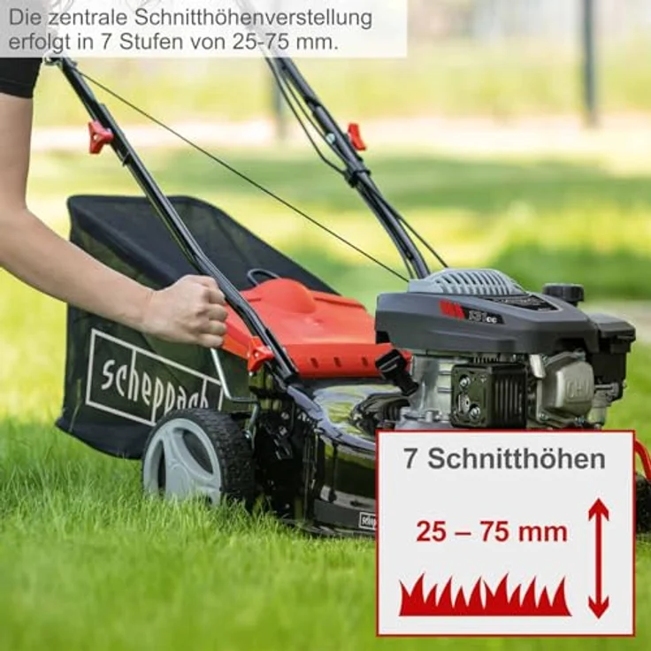 Scheppach RM420A, Benzin Rasenmäher 3,3PS 5in1 mit Antrieb, Schnittbreite 42cm, inkl. 0,6 L Öl – Bild 5