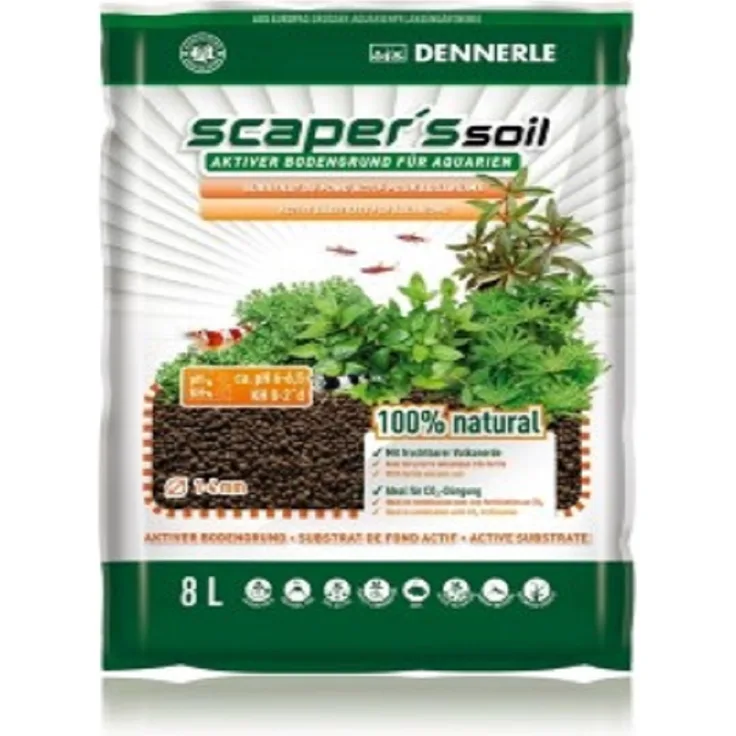 Dennerle Scaper's Soil 1-4 mm aktiver Bodengrund für Aquarien 8 l