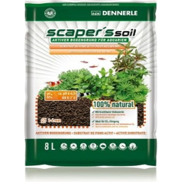 Dennerle Scaper's Soil 1-4 mm aktiver Bodengrund für Aquarien 8 l