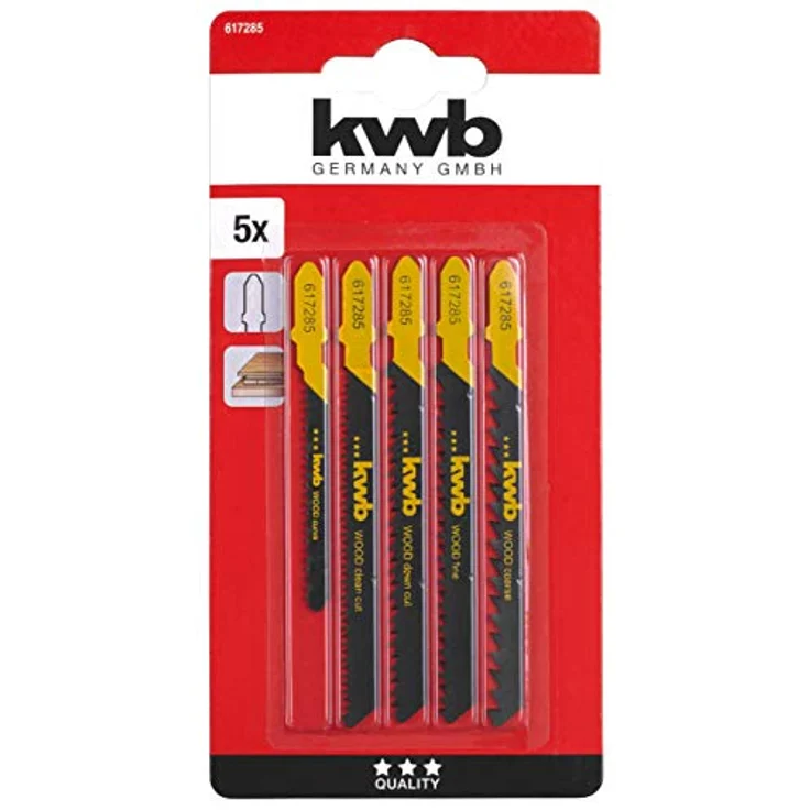 KWB Germany Stichsägeblatt-Set mit 5 Sägeblättern für Holz 617285 – Bild 2