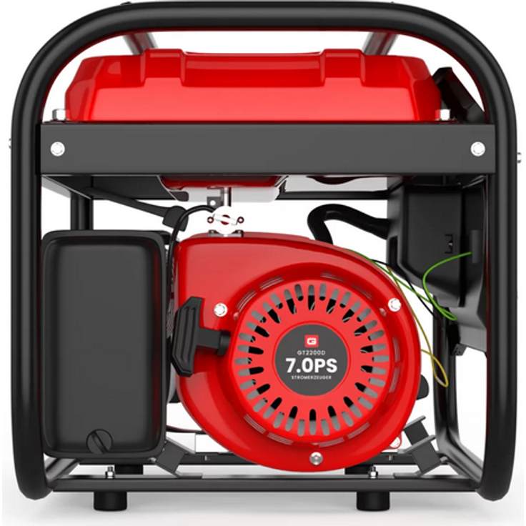 GENTOR 4-Takt Stromerzeuger GT2200D | 2200 WATT 7.0PS Generator Notstromaggregat mit Benzin und leise Dauerleistung 2000 W – Bild 5
